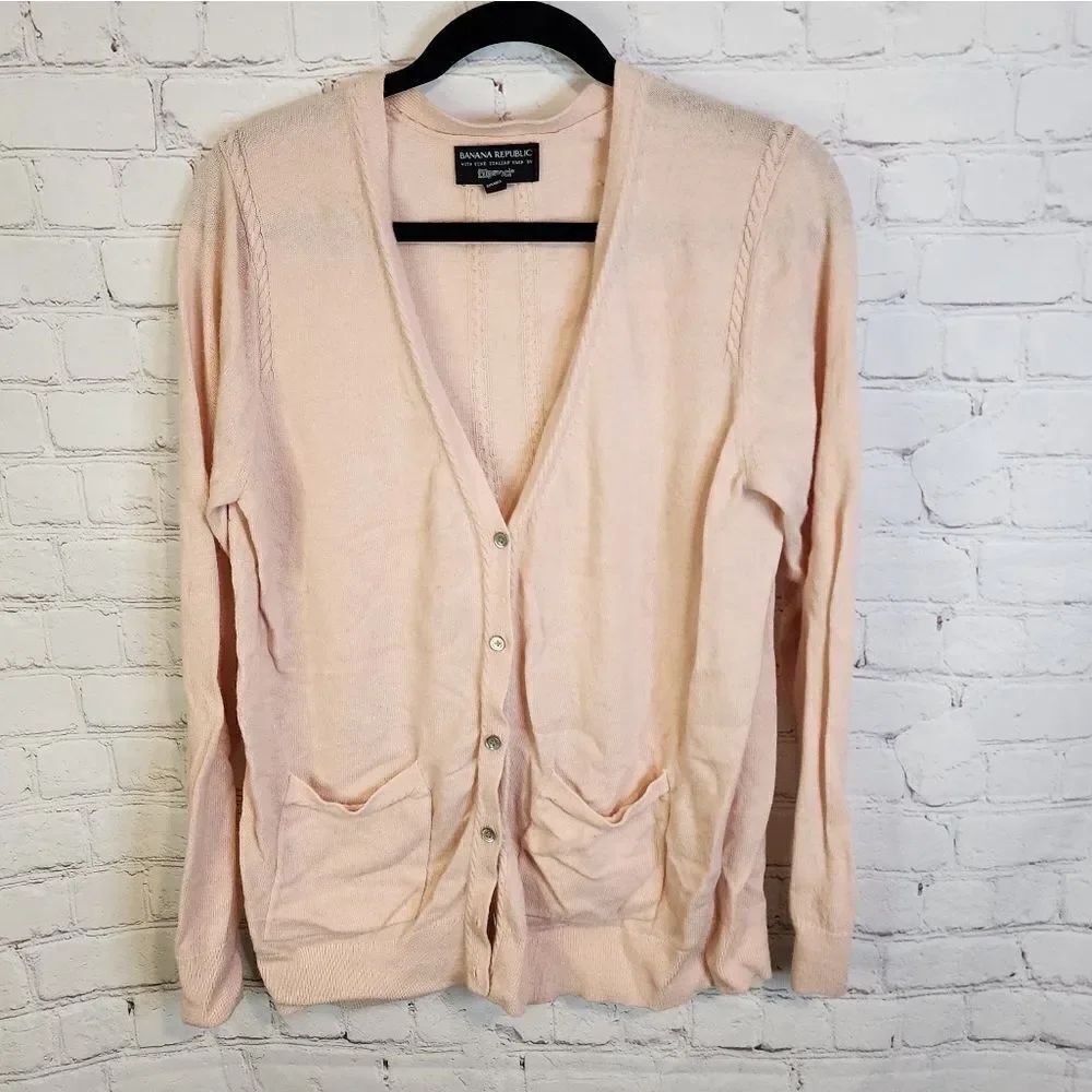 Women's Banana Republic longsleeve button-down cardigan, size XL